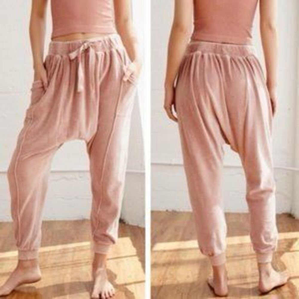Free People Dusty Pink Harem Track Pants